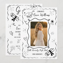 Trendy Doodle Afstudeerfeest Foto