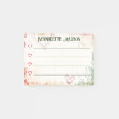 Trendy Doodle Hearts & Leaves To-Do lijst 4" x 3" Post-it® Notes (Voorkant)