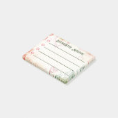 Trendy Doodle Hearts & Leaves To-Do lijst 4" x 3" Post-it® Notes (Schuin)
