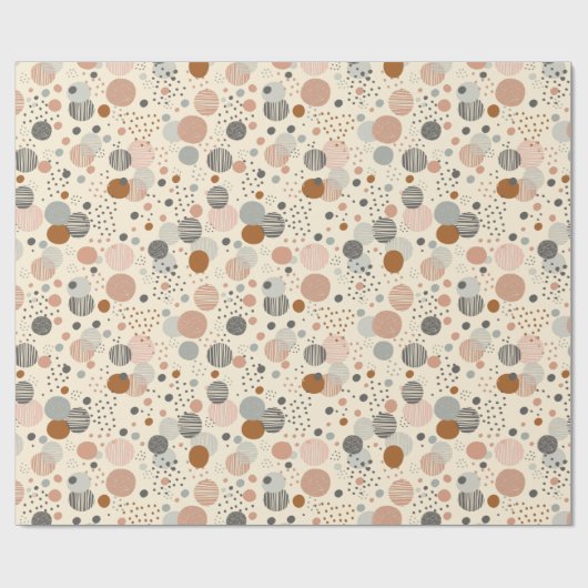 Trendy dots pattern cadeaupapier (Vlak)