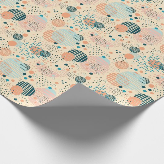 Trendy dots pattern cadeaupapier (Hoek)