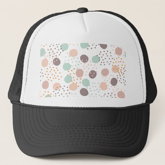 Trendy dots pattern trucker pet (Voorkant)