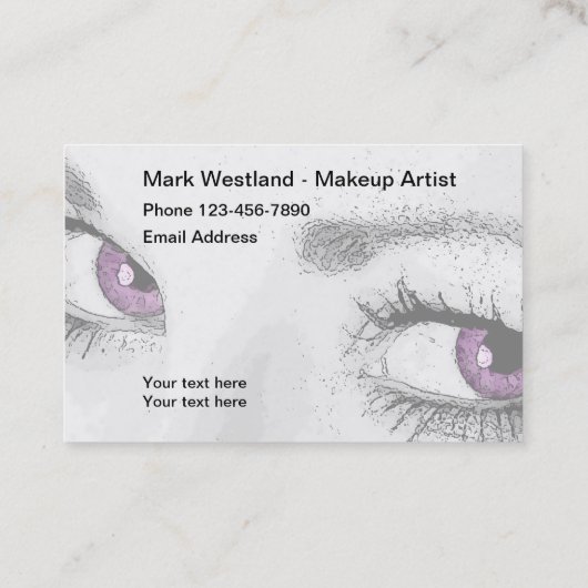 Trendy Double Side Makeup Artist Visitekaartjes (Achterkant)