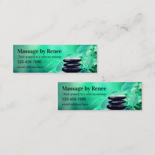 Trendy Double Side Massage Visitekaartjes (Voorkant / Achterkant)