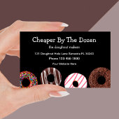 Trendy Doughnut Shop Business Card-sjabloon Visitekaartje