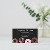 Trendy Doughnut Shop Business Card-sjabloon Visitekaartje (Staand voorkant)