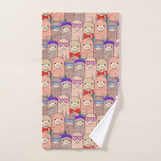 Trendy Dpress Llama Pattern Bad Handdoek (Handdoek)