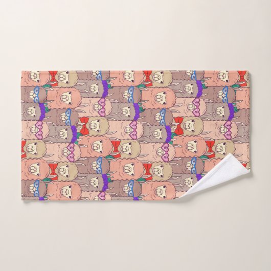 Trendy Dpress Llama Pattern Bad Handdoek (Handdoek)