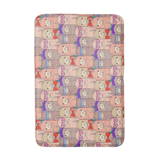 Trendy Dpress Llama Pattern Badmat (Voorkant Verticaal)