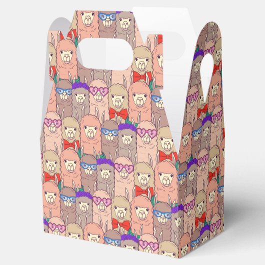 Trendy Dpress Llama Pattern Bedankdoosjes (Geopend)