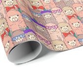 Trendy Dpress Llama Pattern Cadeaupapier (Rol Hoek)