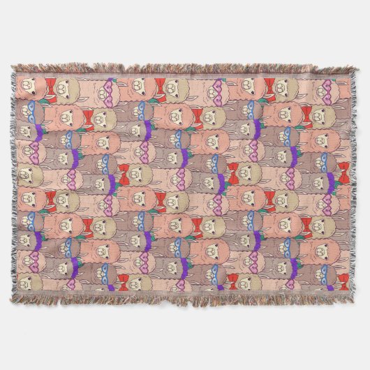 Trendy Dpress Llama Pattern Deken (Voorkant)