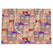 Trendy Dpress Llama Pattern Groot Cadeauzakje (Voorkant)