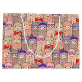 Trendy Dpress Llama Pattern Groot Cadeauzakje (Achterkant)