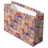 Trendy Dpress Llama Pattern Groot Cadeauzakje (Voorkant Gekanteld)