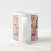 Trendy Dpress Llama Pattern Grote Koffiekop (Achterkant)