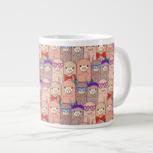 Trendy Dpress Llama Pattern Grote Koffiekop (Voorkant rechts)