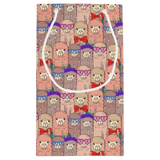 Trendy Dpress Llama Pattern Klein Cadeauzakje (Achterkant)