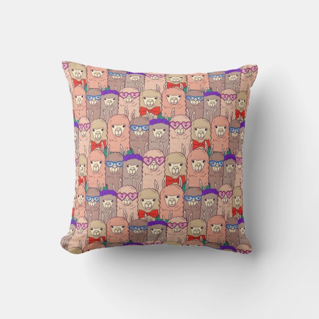 Trendy Dpress Llama Pattern Kussen (Voorkant)