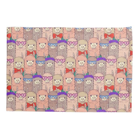 Trendy Dpress Llama Pattern Kussensloop (Achterkant-Links)