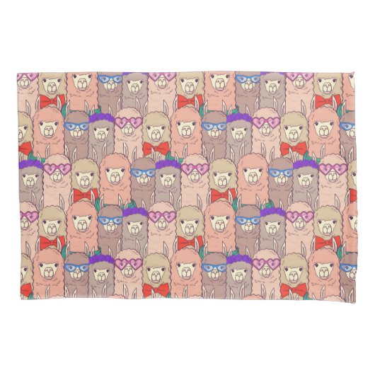 Trendy Dpress Llama Pattern Kussensloop (Voorkant-Links)