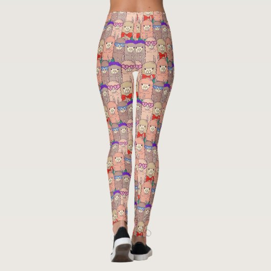 Trendy Dpress Llama Pattern Leggings (Achterkant)