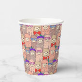 Trendy Dpress Llama Pattern Papieren Bekers (Links)