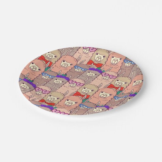 Trendy Dpress Llama Pattern Papieren Bordje (Gekanteld)