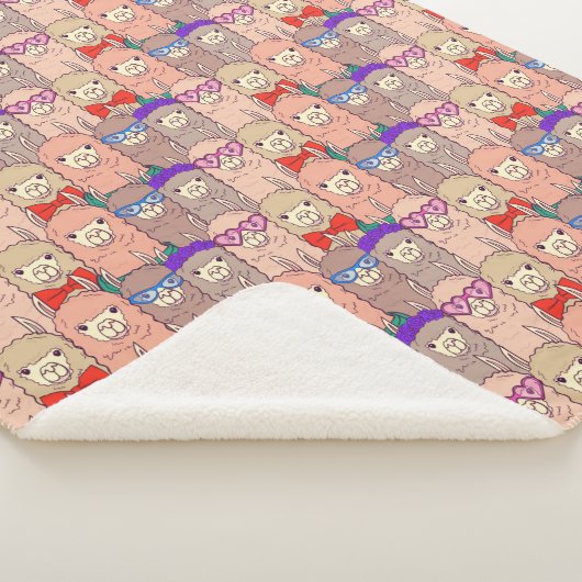 Trendy Dpress Llama Pattern Sherpa Deken (3/4)