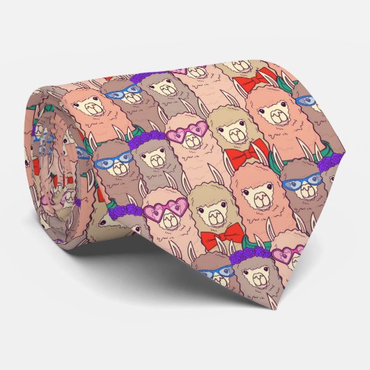 Trendy Dpress Llama Pattern Stropdas (Opgerold)