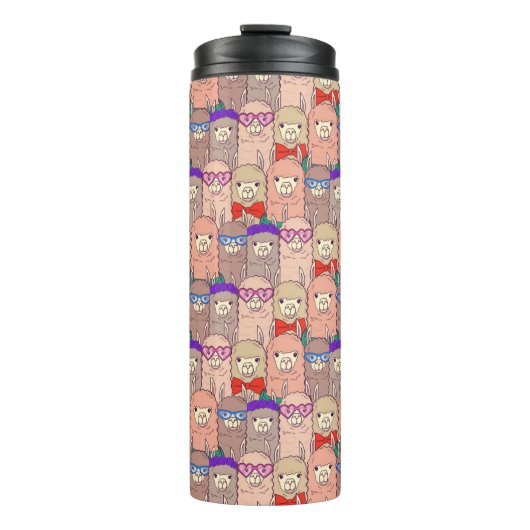 Trendy Dpress Llama Pattern Thermosbeker (Voorkant)