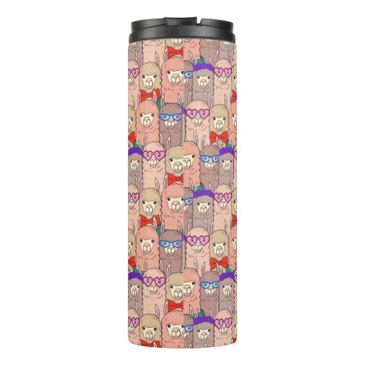 Trendy Dpress Llama Pattern Thermosbeker (Achterkant)