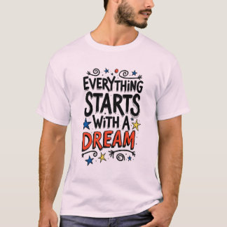 Trendy Dreamer T-Shirt Typografie