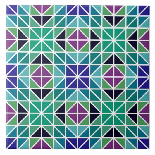 Trendy  driehoek mozaïekkeramische tegel tegeltje (Voorkant)