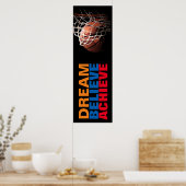 Trendy droom geloof bereiken basketbal deur poster (Keuken)