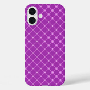Trendy druif, Paarse kriskras iPhone 16 Plus Hoesje