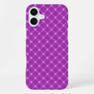 Trendy druif, Paarse kriskras iPhone 16 Plus Hoesje