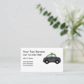 Trendy dubbelzijdige taxirit Share Visitekaartje (Staand voorkant)