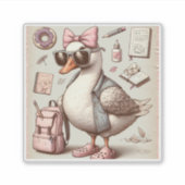 Trendy Duck Terug naar School Sticker Set (Voorkant)
