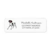 Trendy Duitse Staande Pointer Retouradres Etiket (Voorkant)