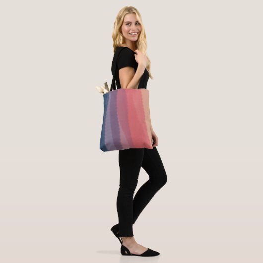 Trendy Dusk gekleurde Waterverf schilderij Tote Bag (Op model)