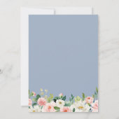 Trendy Dusty Blue Blush Pink Floral Gold Geometric Save The Date (Achterkant)