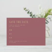 Trendy Dusty Roos Pink Gold Wedding BEWAART DE DAT Save The Date (Staand voorkant)