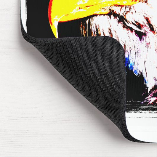 Trendy Eagle Head Pop Art Afbeelding Sjabloon Muismat (Hoek)
