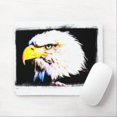 Trendy Eagle Head Pop Art Afbeelding Sjabloon Muismat (Met muis)