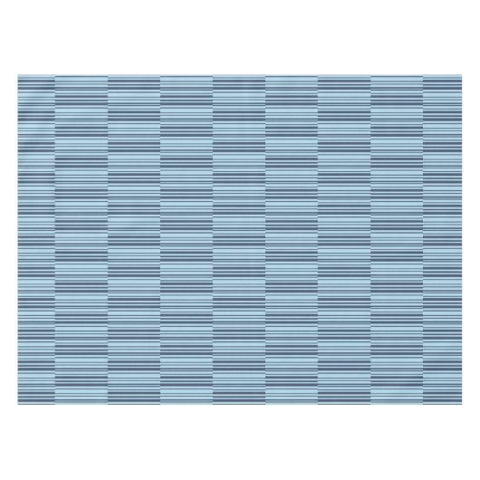 Trendy Earthy Blue Stripes Tafelkleed (Voorkant (Horizontaal))