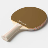 Trendy Earthy Brown Custom - Ping Pong Paddle Tafeltennisbatje (Voorkant Gekanteld)