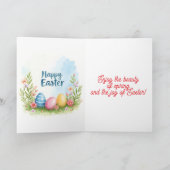 Trendy Easter Eggs Beautiful Collection Feestdagen Kaart (Binnen)