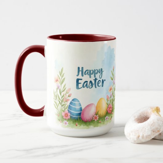 Trendy Easter Eggs Beautiful Collection Mok (Met donut)