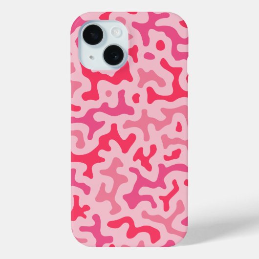 Trendy eendenkoraalrif Schattige Roze Camo Y2K Mat Case-Mate iPhone Case (Achterkant)